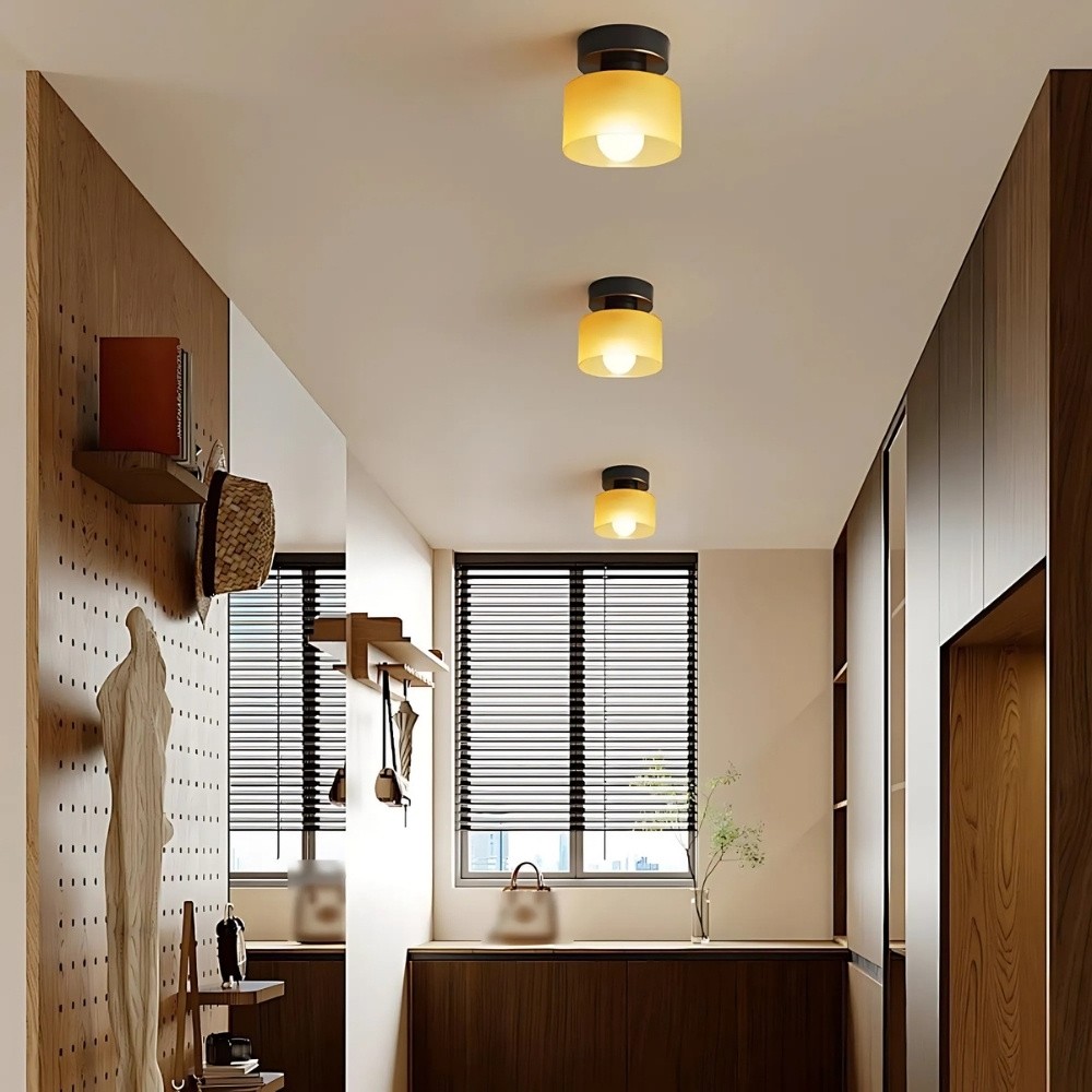 Morandi Cylinder Ceiling Light - Minimalist Flush Mount for Indoor Spaces K893