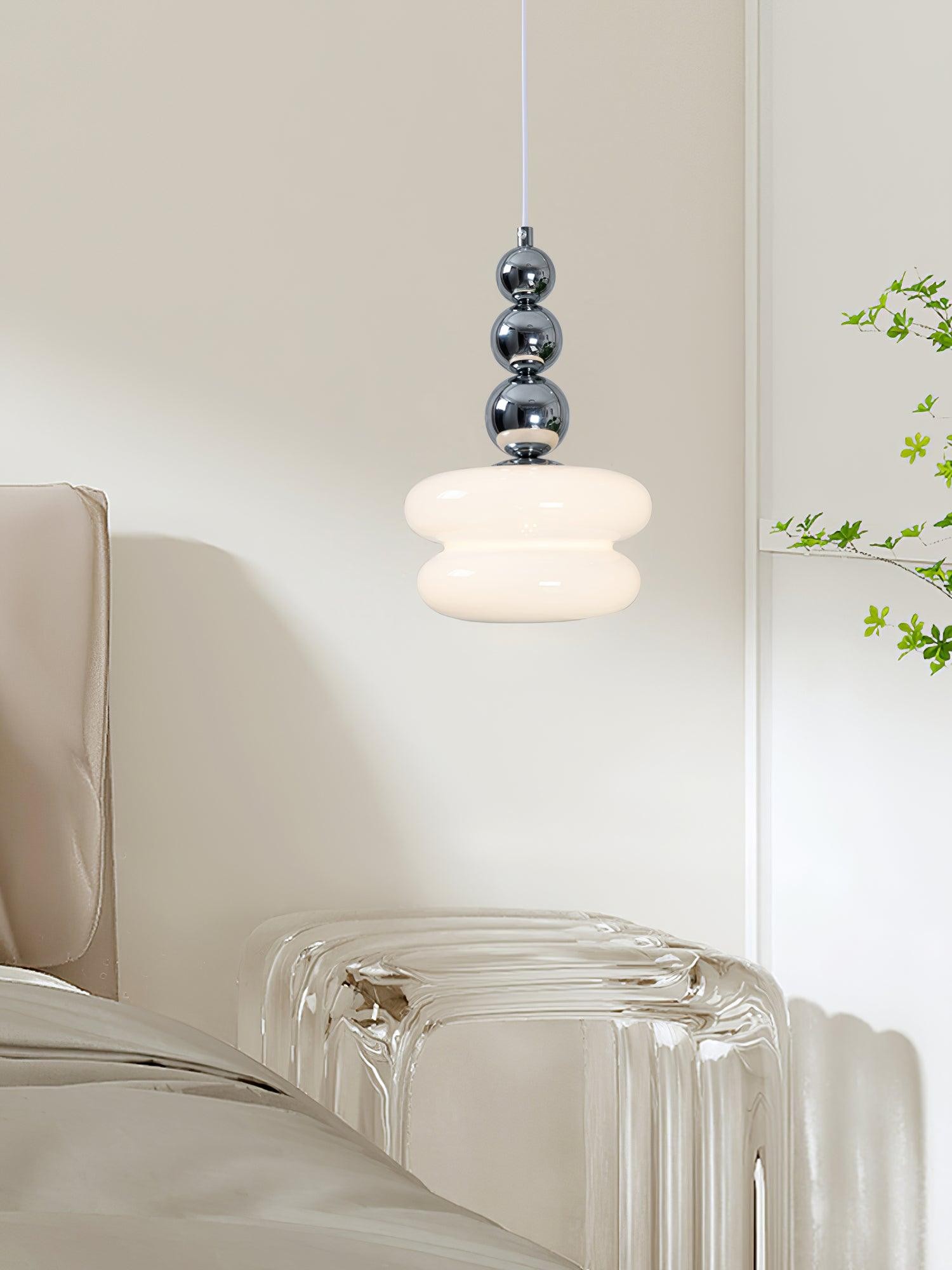 Contemporary Nordic Glass Ball Hoist Pendant Light For Living Room K524
