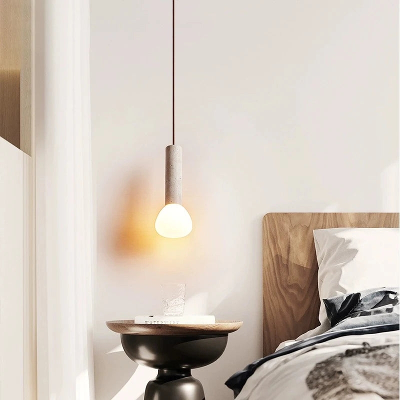 Elegant Travertine Cream Style Pendant Light D920