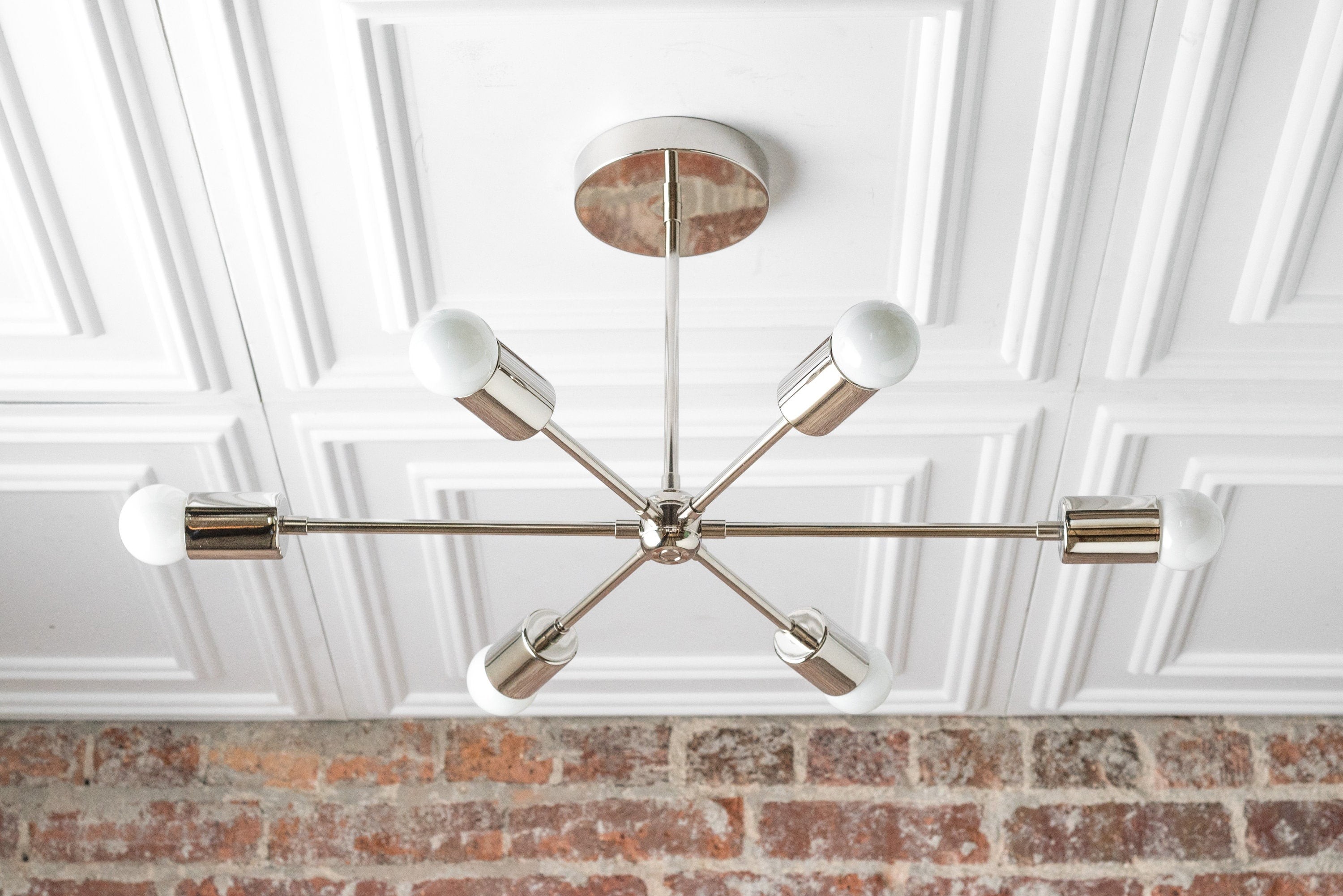 Mobilux Line Mid Century Modern Chandelier - 6 Heads Hanging Light K1436