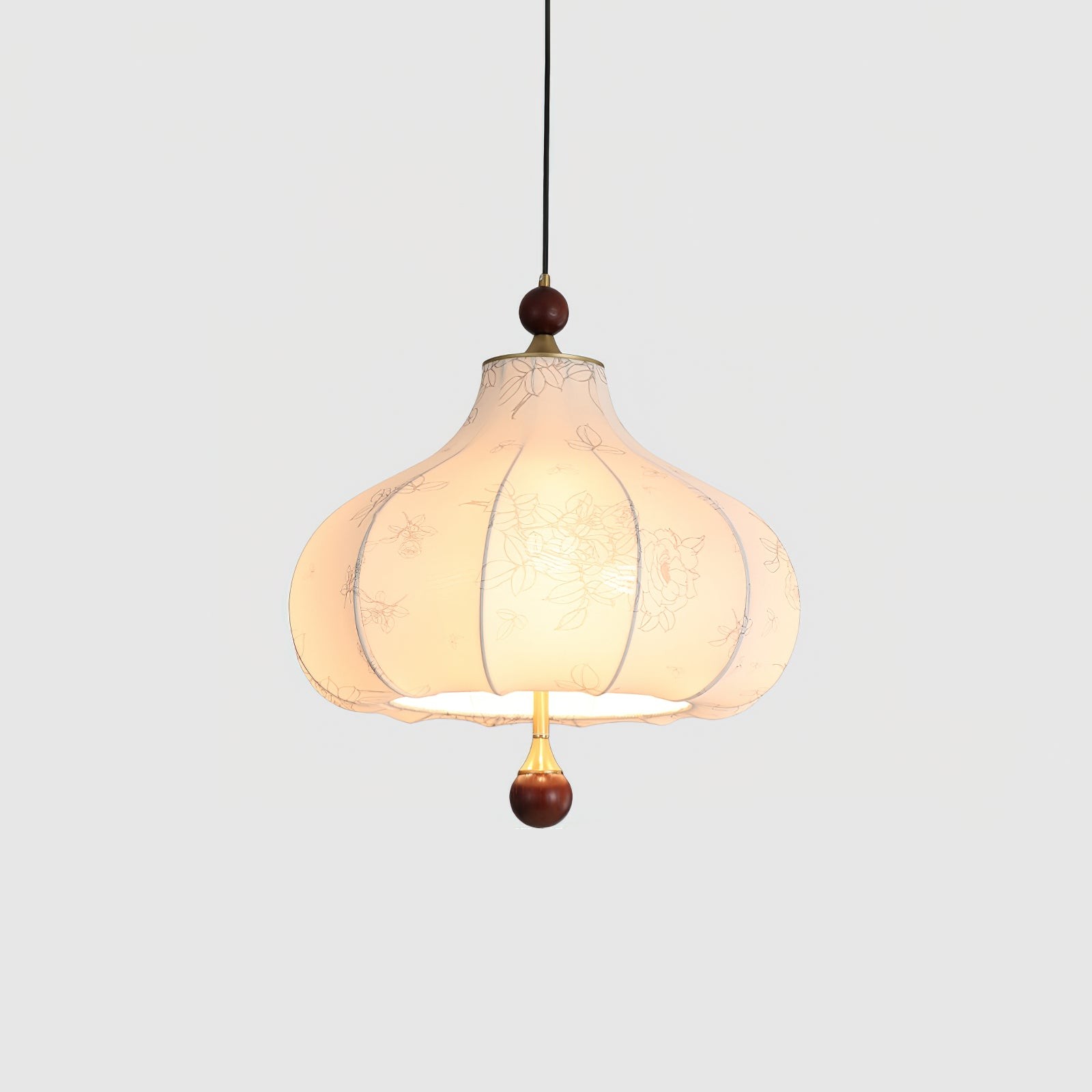French Retro Fabric Pattern Pendant Lamp K317