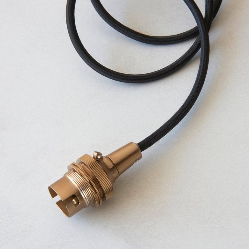 Plaitar Modern Brass Pendant Light - Minimalist Ceiling Fixture with Braided Cord for Hallways K1963