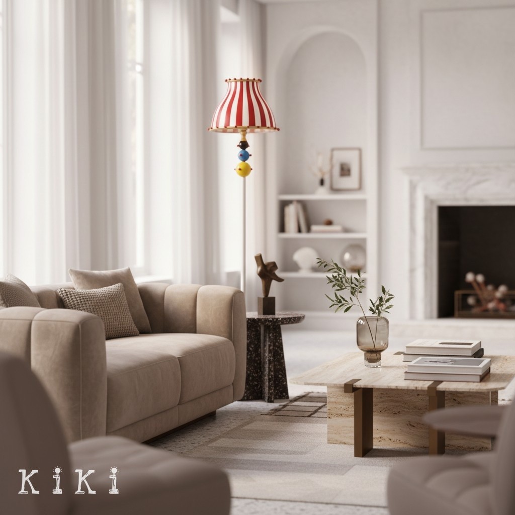 Festilo Modern Curved Floor Lamp with Sculptural Design for Living Rooms K2088