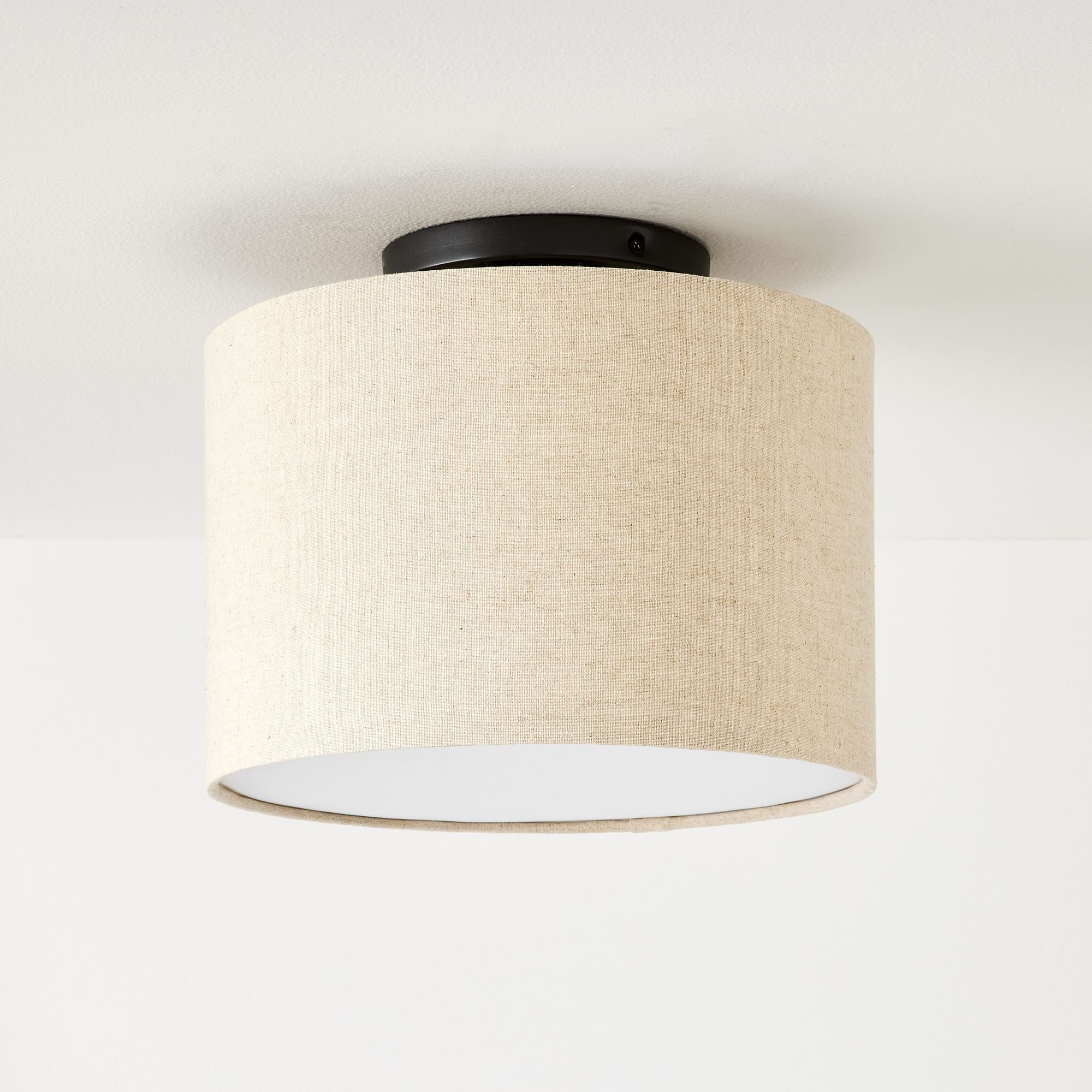 Jelvane Modern Fabric Shade Flushmount – Elegant Drum Ceiling Light for Any Room K1148