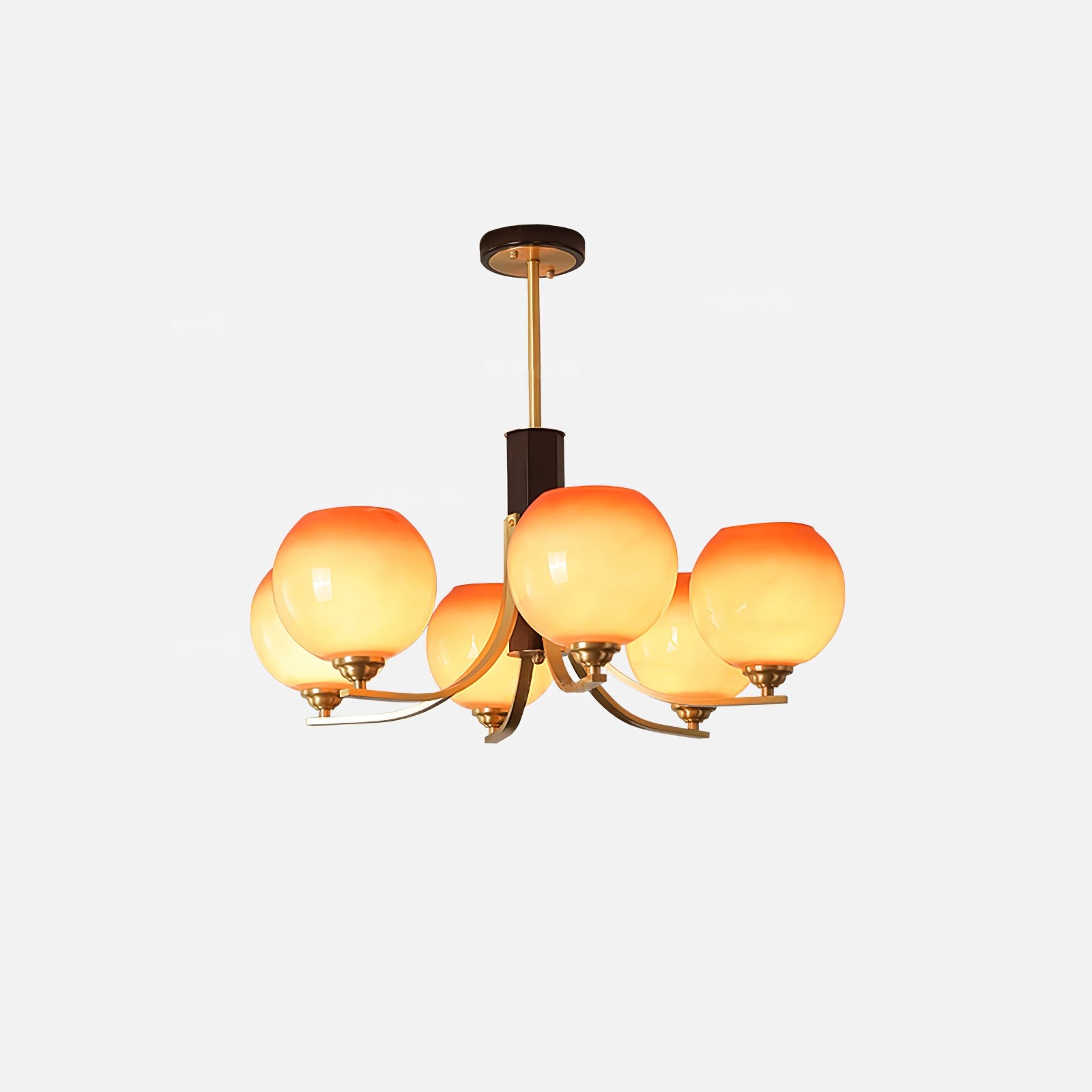 Vintage Caramel Globe Chandelier K751