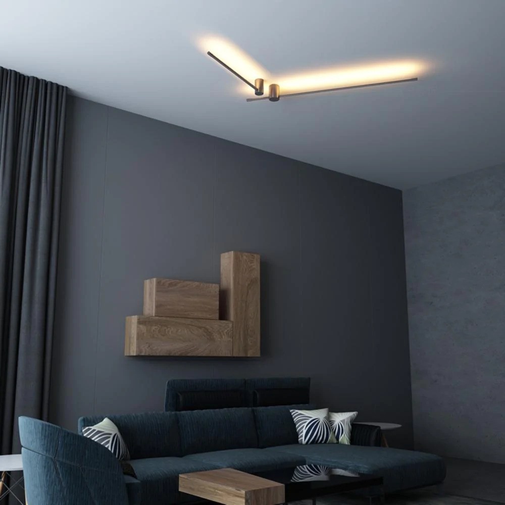 Nordic Architectural Style Linear LED Wall Lamp - Minimalist Light for Entryway or Living Room