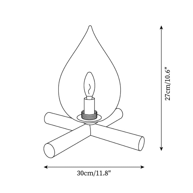 Funny Fire Shape Small Flame Table Lamp K381