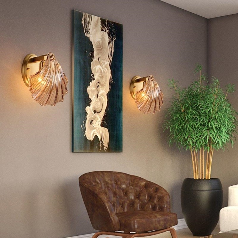 Vintage Rustic Shell Indoor Wall Light