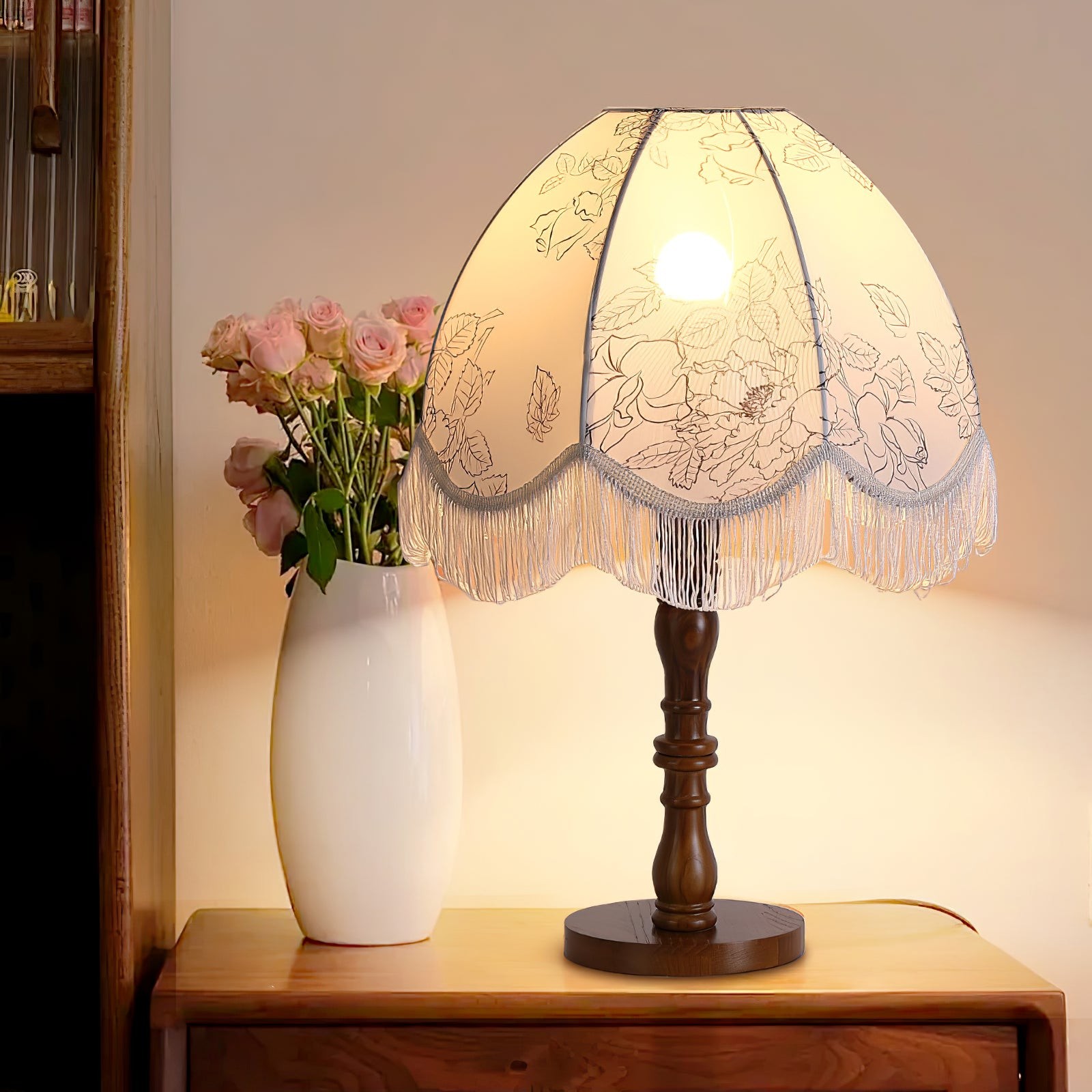 Luxury Printed Tassel Table Lamp K607