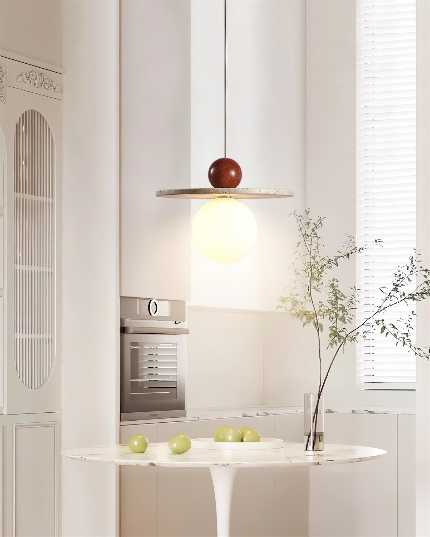 Retro Decor Cave Stone Disc Pendant Light K860
