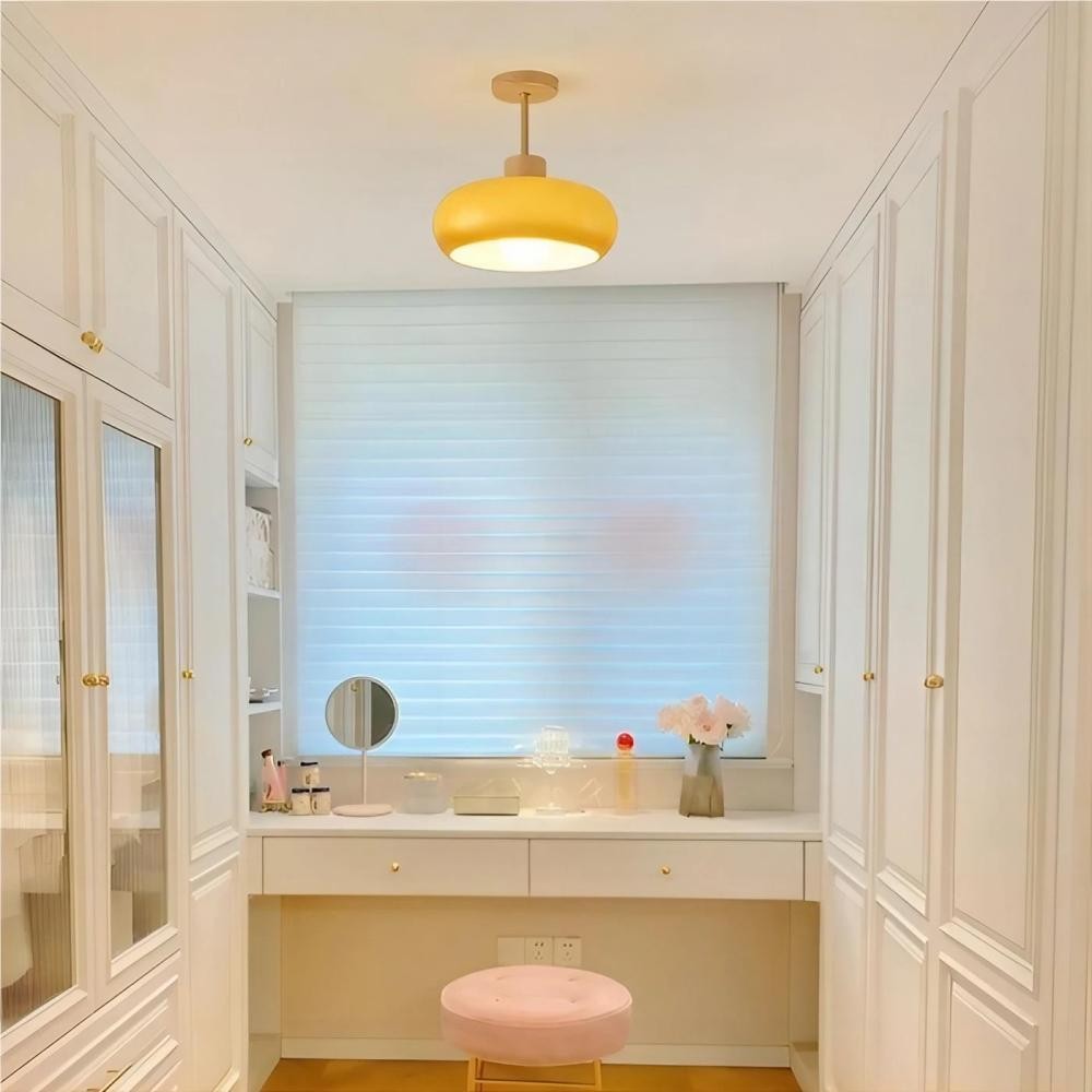 Vintage Bauhaus Style Glass Ceiling Light K56