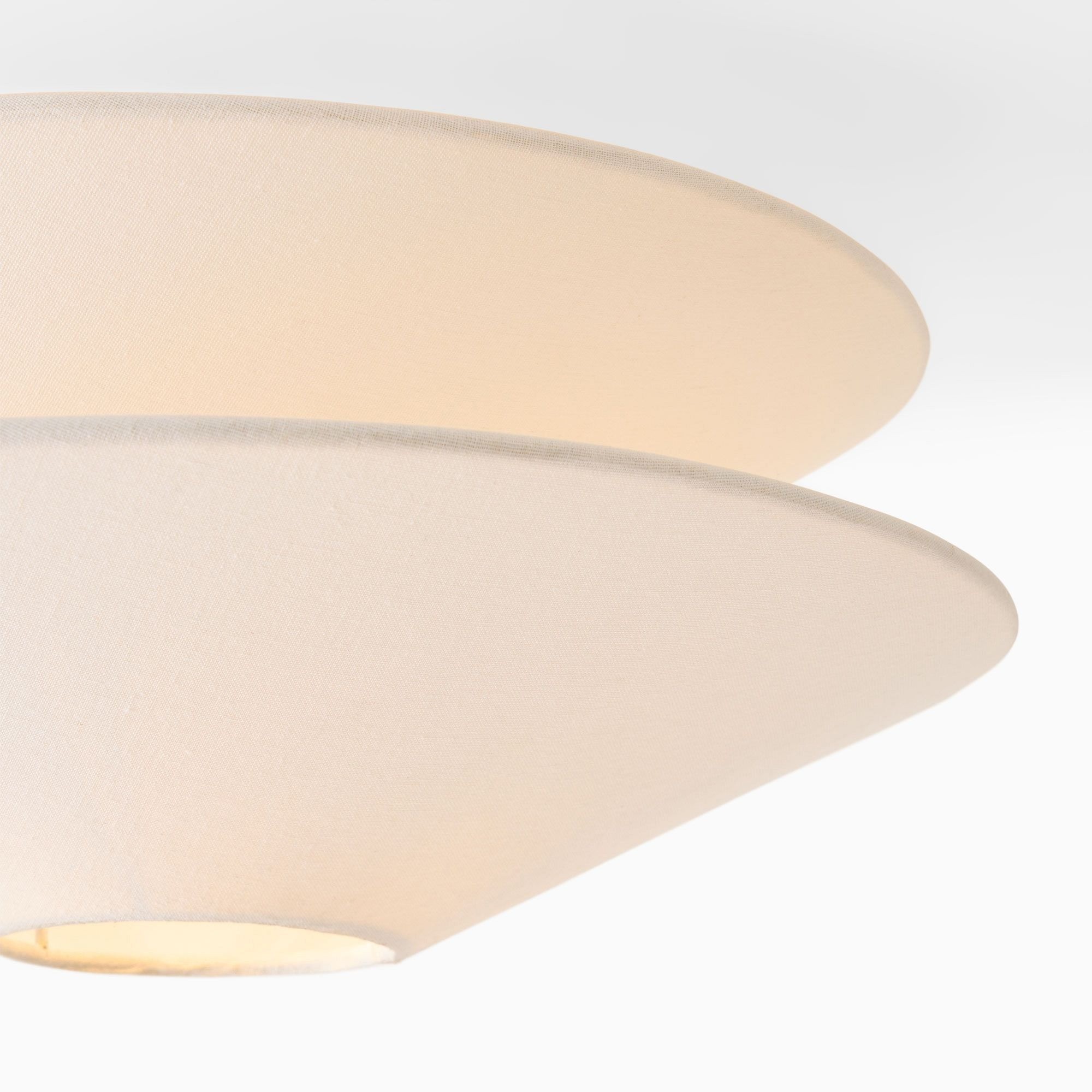 Solivara Flushmount Recessed Milky White Linen Simple Ceiling Lamp K1343
