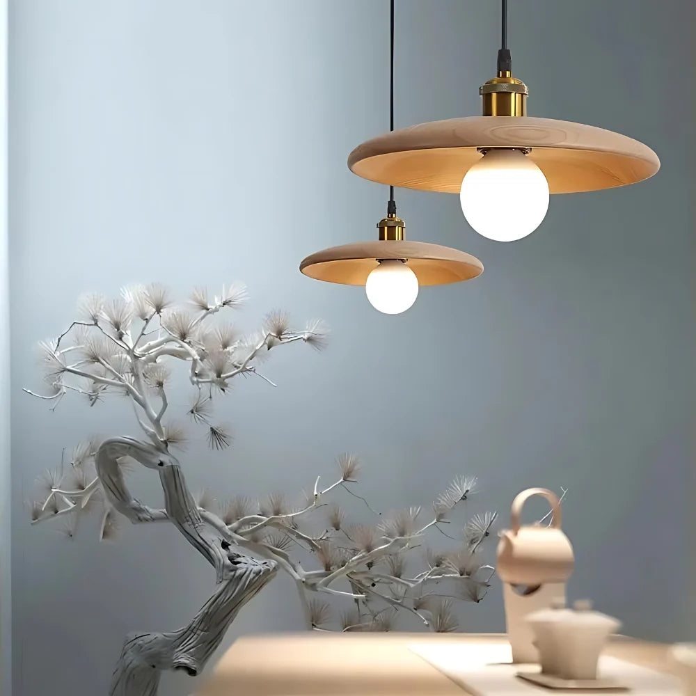 Olivia Japandi Charming Wooden Pendant Light D841