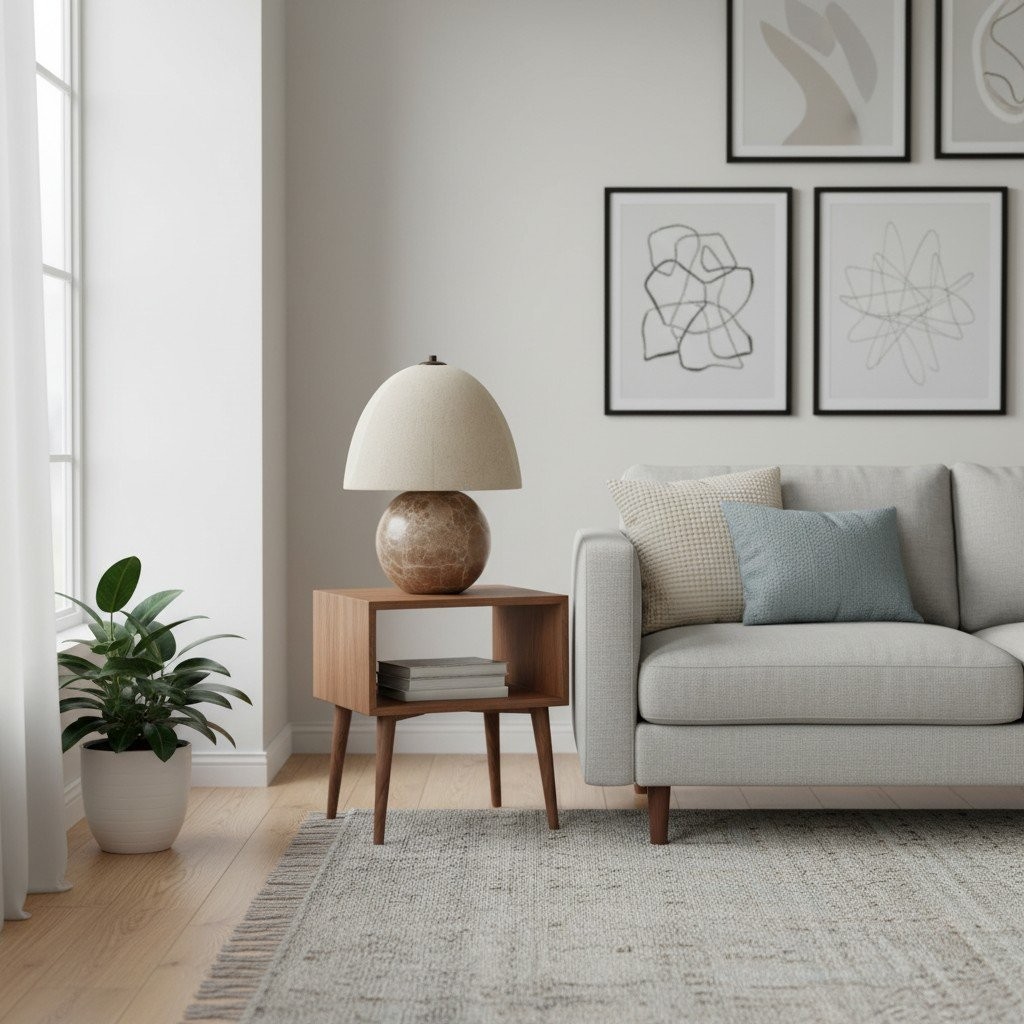 Cordove Sculptural Sphere Base Table Lamp - Accent Lighting for Living Room K2052