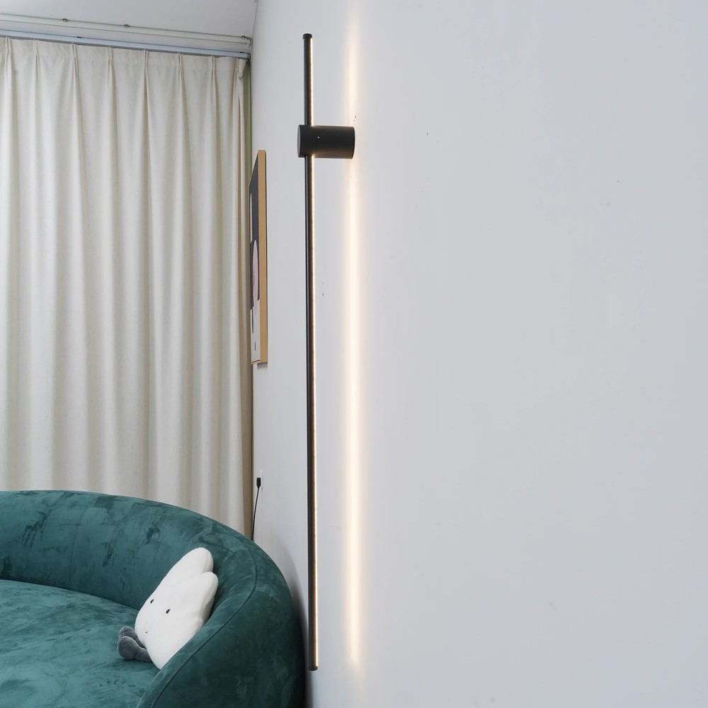 Nordic Architectural Style Linear LED Wall Lamp - Minimalist Light for Entryway or Living Room