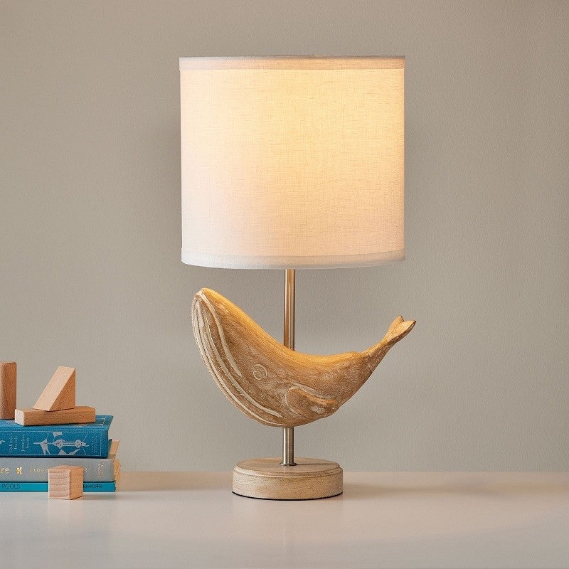 Carved Wood Animal Table Lamp D521