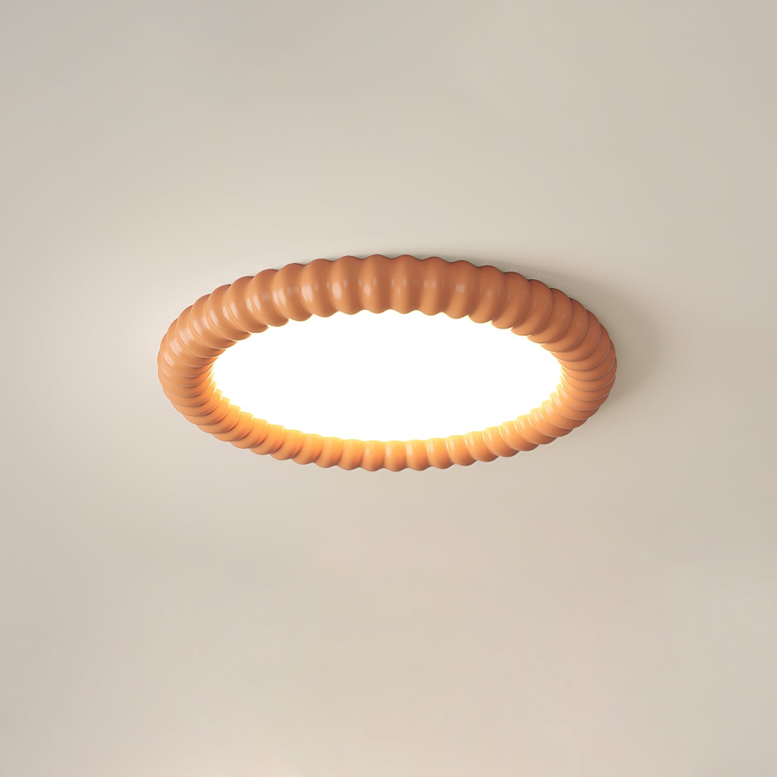 Cream Style Ripple Ring Ceiling Lamp K633