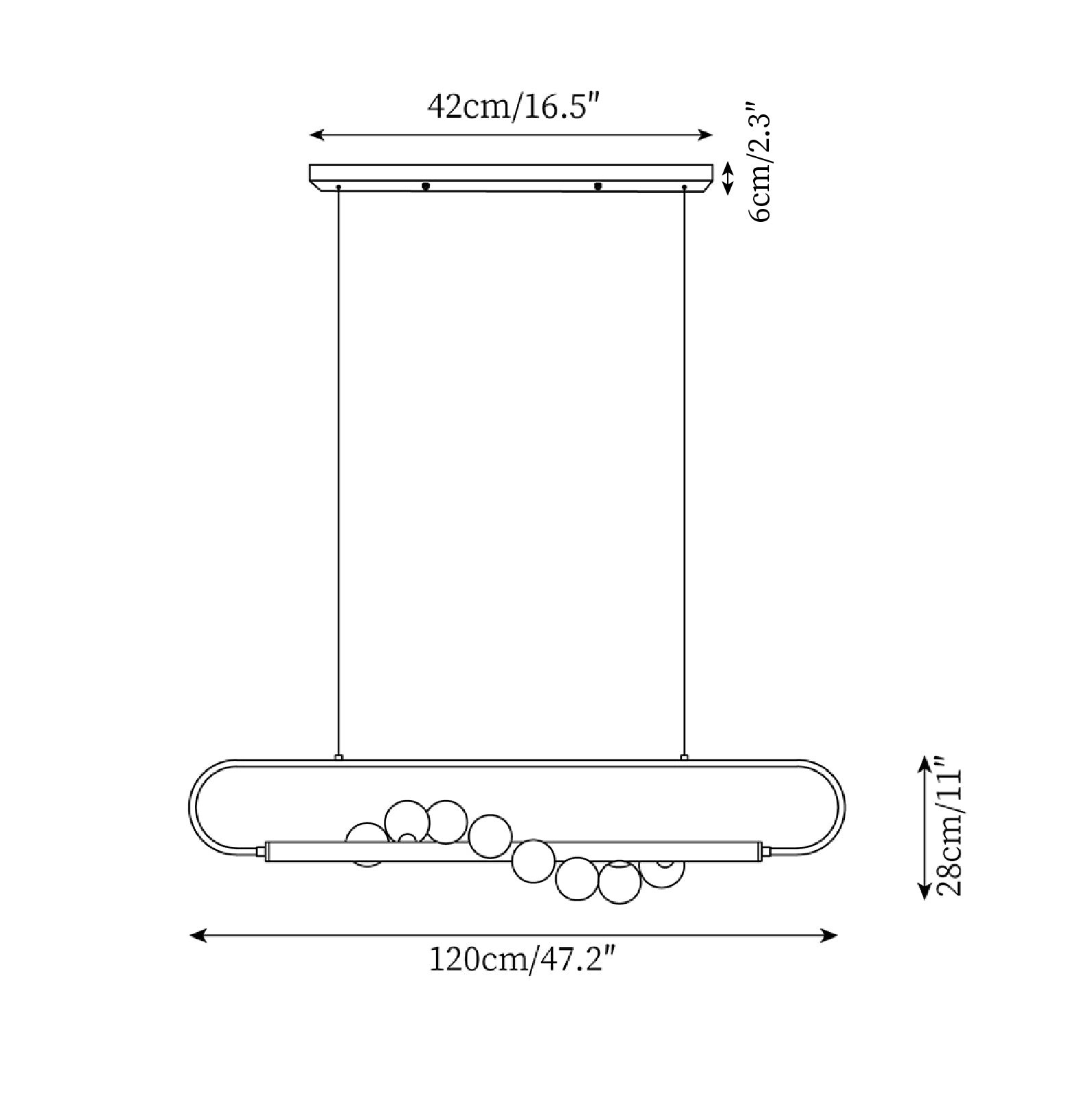 Modern Walnut Simple Chandelier K522
