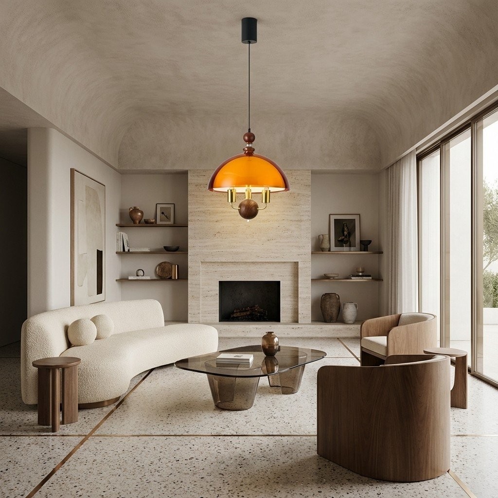 Afterglow Sculptural Sunset Acrylic Pendant Light - Warm Ambient Lighting for Dining Room K2068