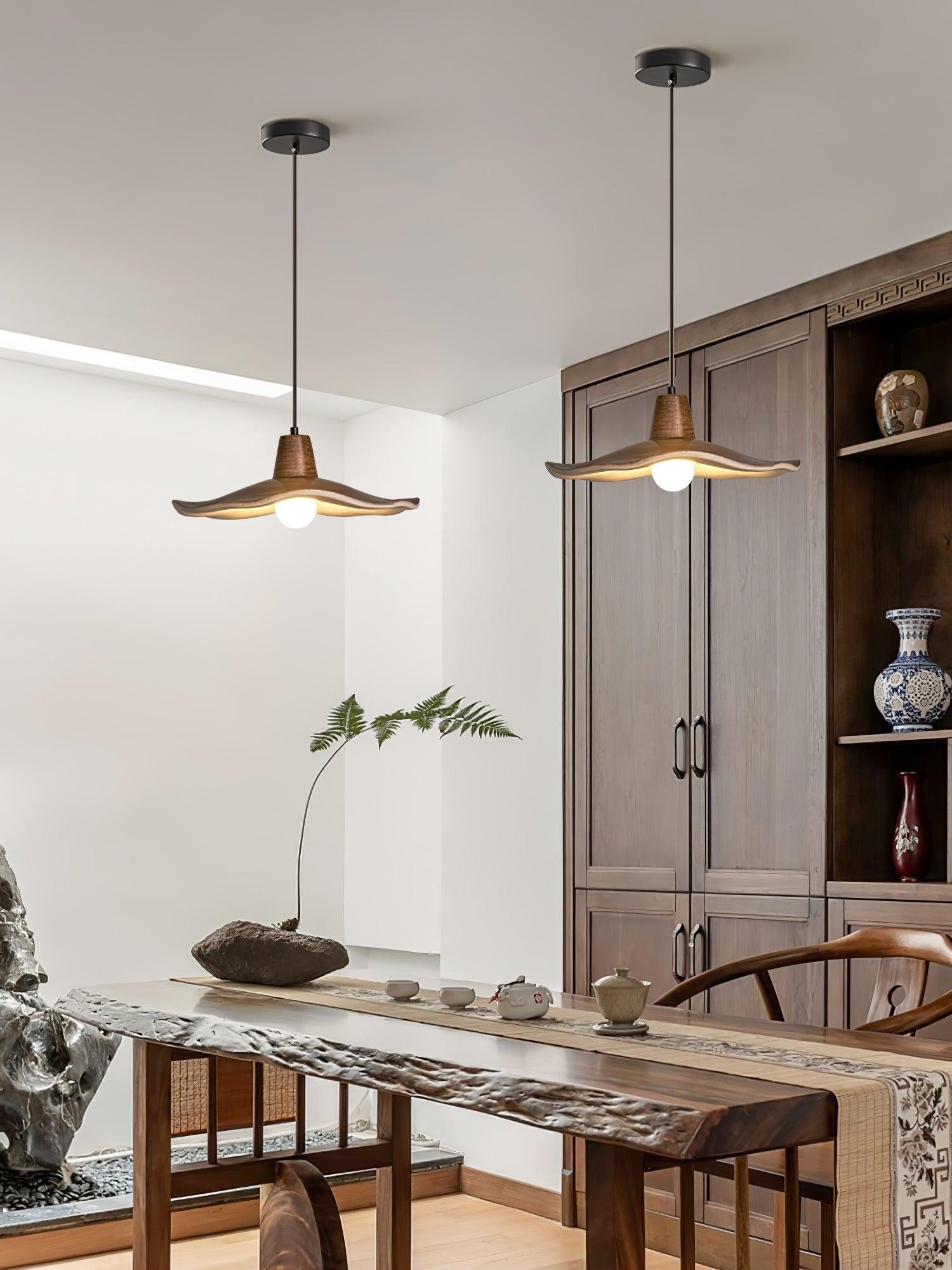 Black Imitation Walnut Wood Grain Kitchen Pendant Lamp K729