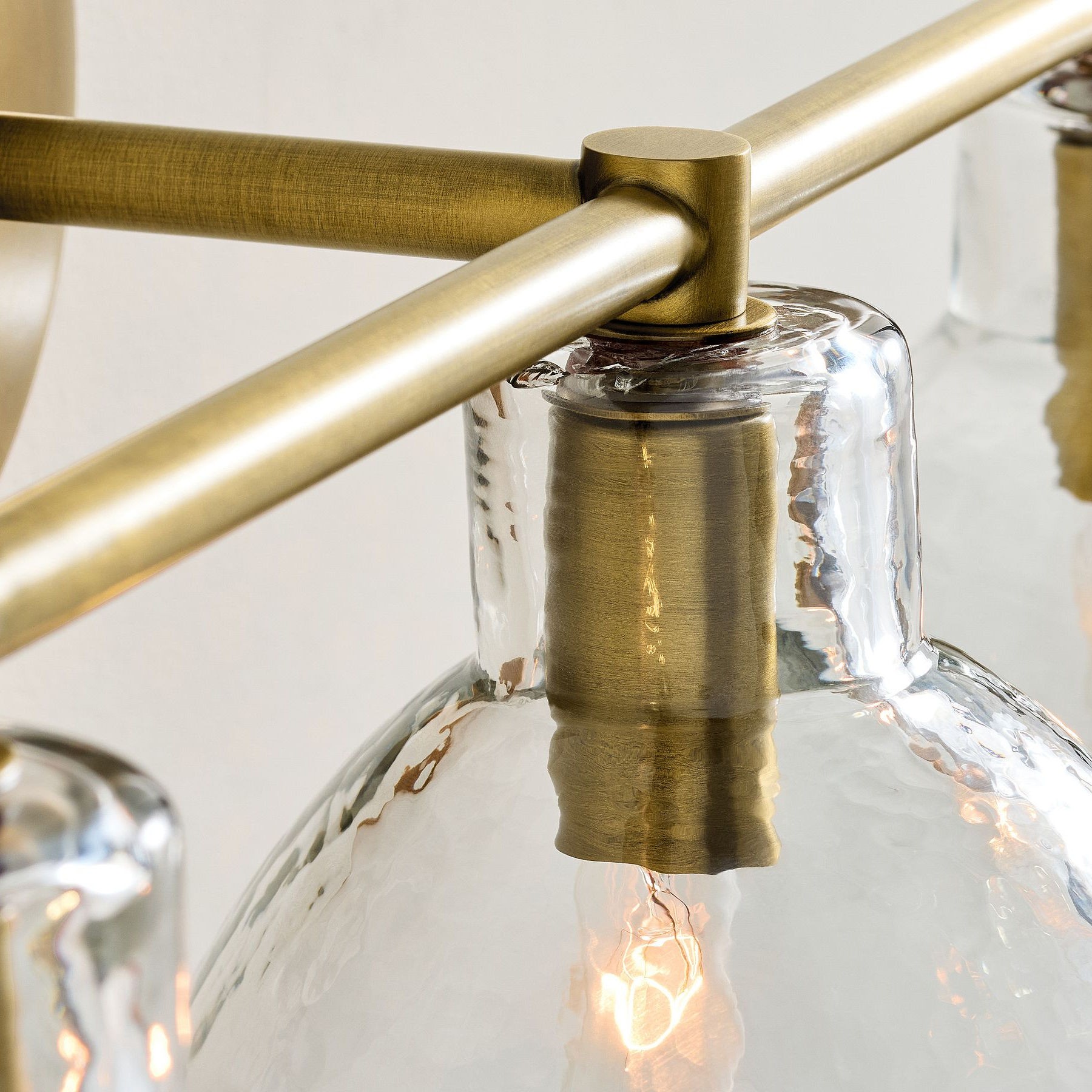 Glavira Recycled Glass Wall Sconce - Modern Brass Wall Lighting K1311