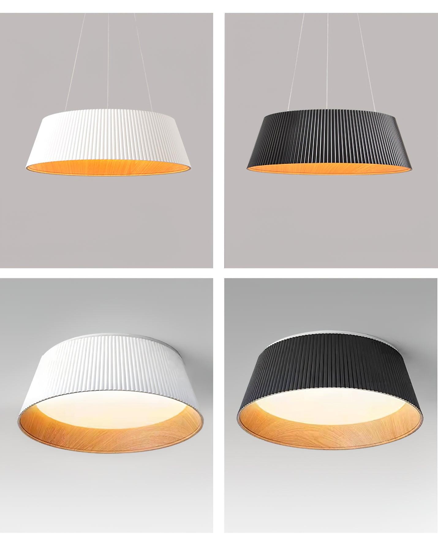 Minimalist Corrugated Lampshade Bedroom Pendant Lamp K347