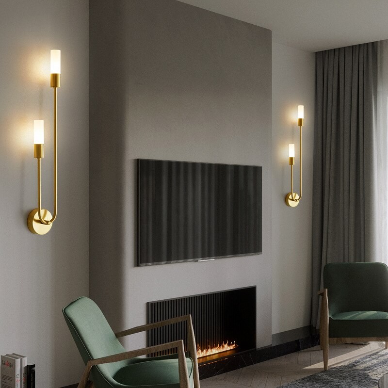 Modern Copper U-Shape Luster LED Wall Lamp K516