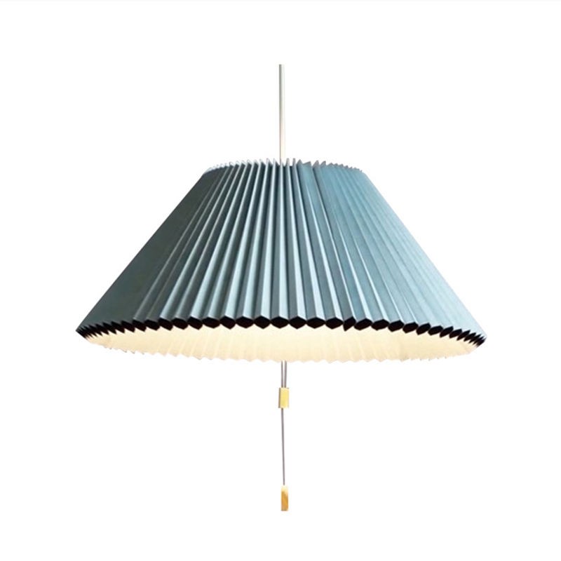 Retractable Pleated Pendant Light - Retro Paper Pendant Lamp for Dining Room K798