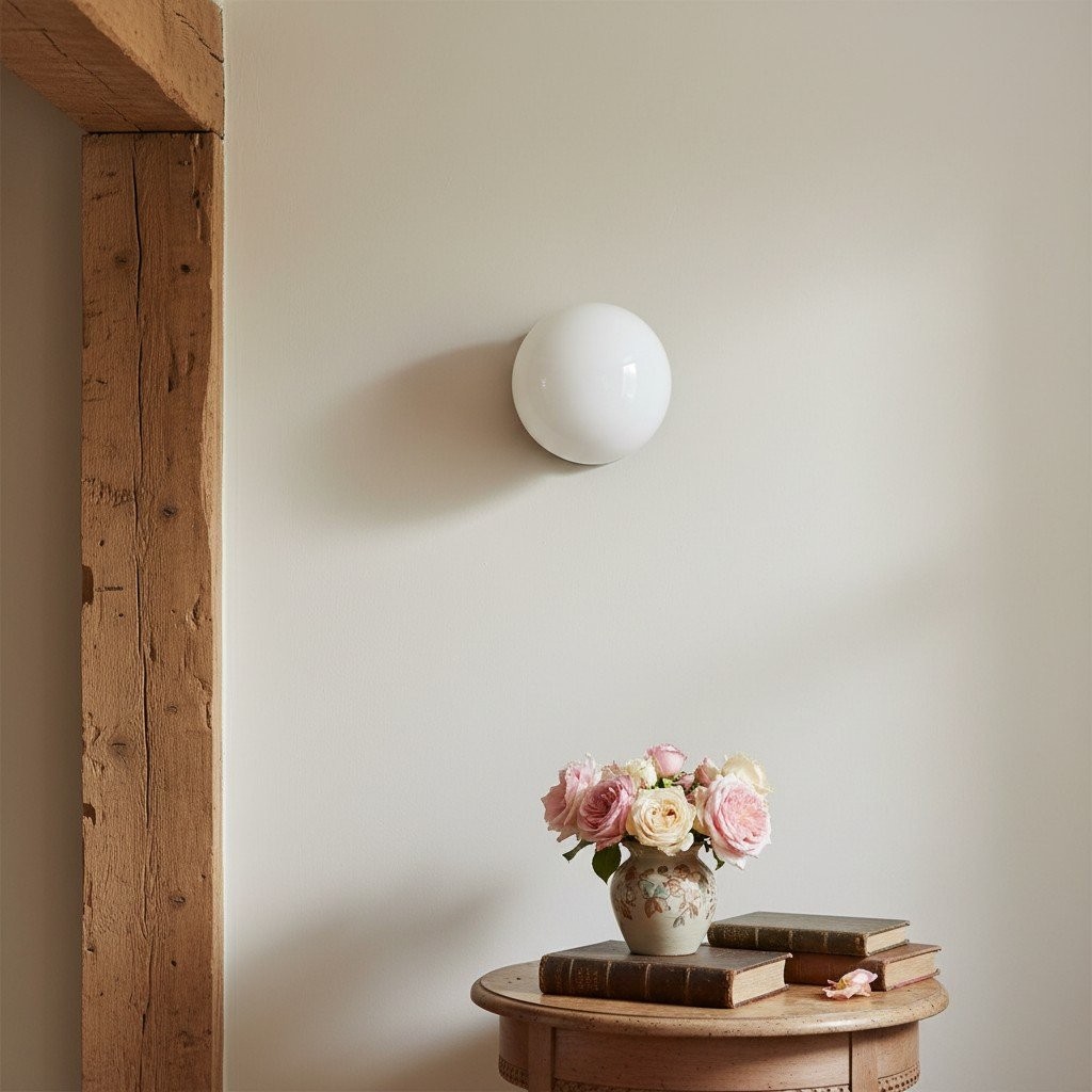 Glorica Modern Glass Globe Wall Sconce – Multi-Color Finish For Living Room & Bedroom K1516