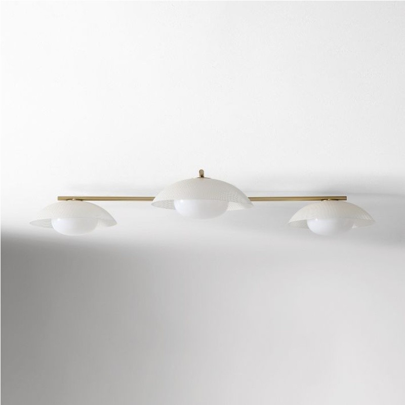 Elorina 3-Light Flush Mount Glass/Metal Ceiling Light - A Stylish Fixture for Modern Spaces K1292