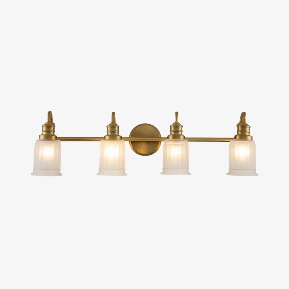 Lirra Bathroom Metal Wall Lamp with Glass Shade - Damp Rated Wall Sconce K2027