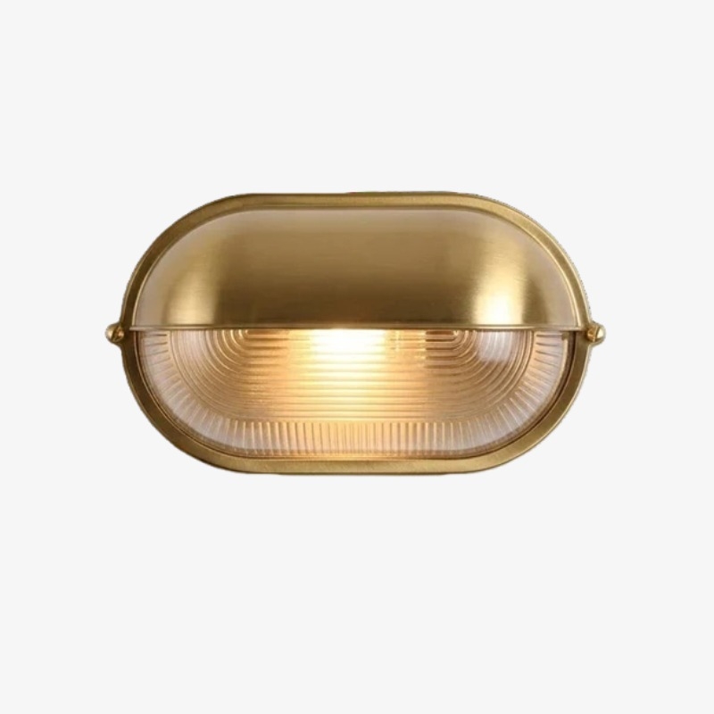 Docka Metal and Glass Outdoor Wall Sconce - Vintage Industrial Wall Light for Porch K2367