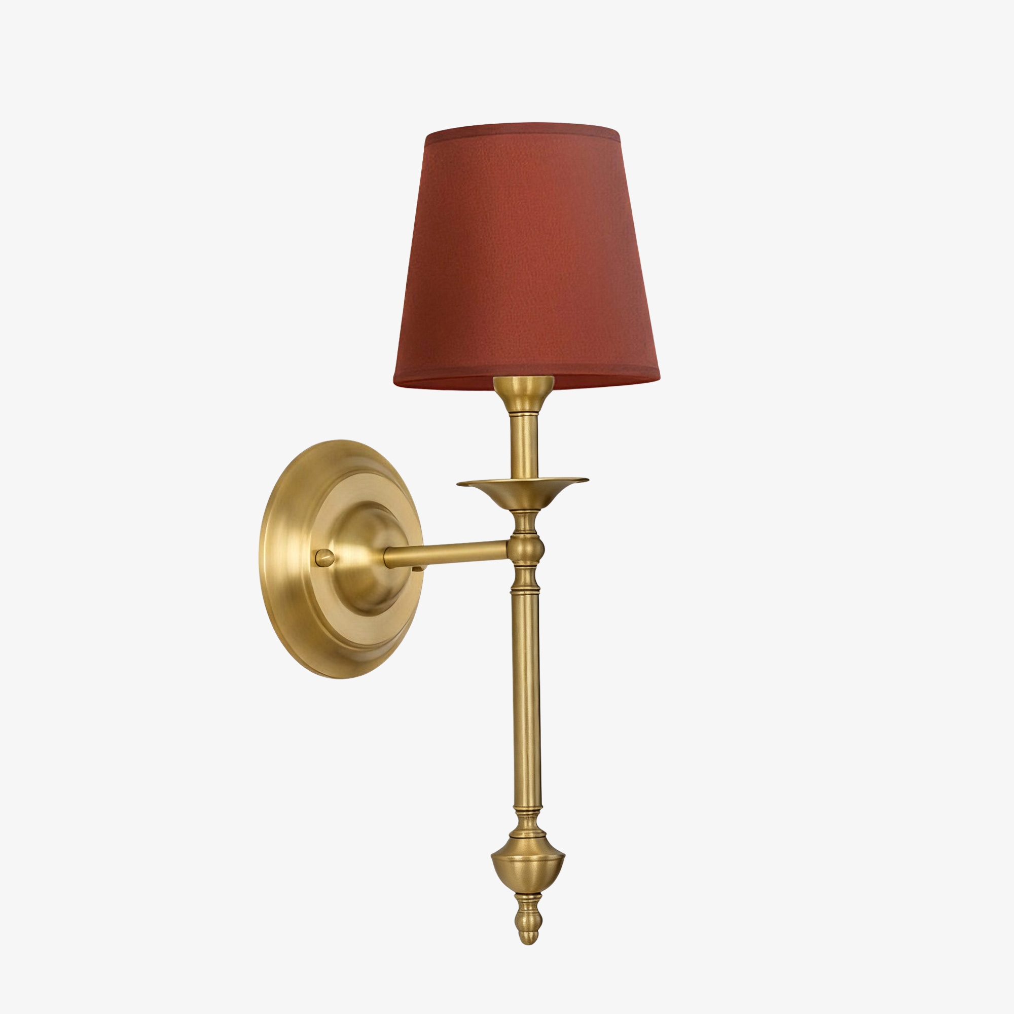 Arcuma Fabric Wall Sconce - Modern Copper Wall Light for Hallway K2353