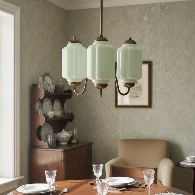 3 Lights Eloise Glass Chandelier for Living Room K947