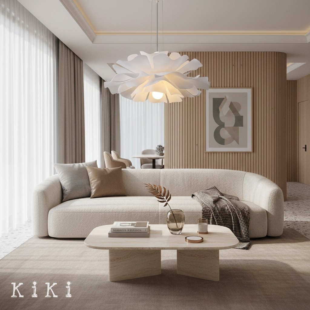 Elegant Flower Pendant Lamp - Modern Lighting for Dining Room and Living Area