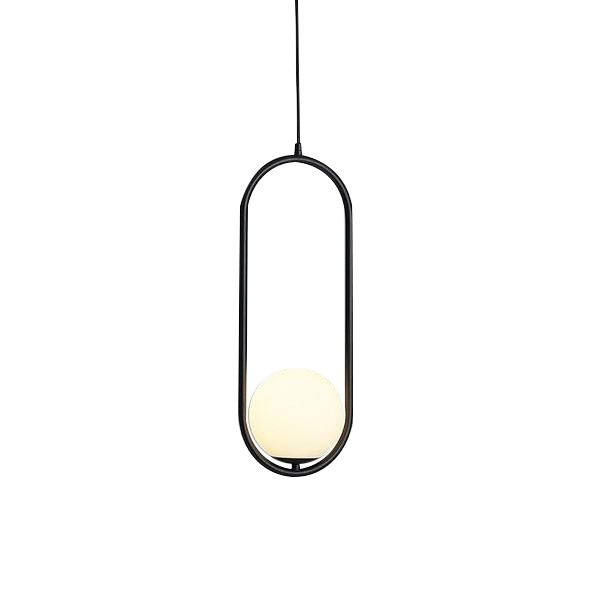 Minimalist Mila Pendant Lamp - Oval Hanging Light for Bedroom Bedside