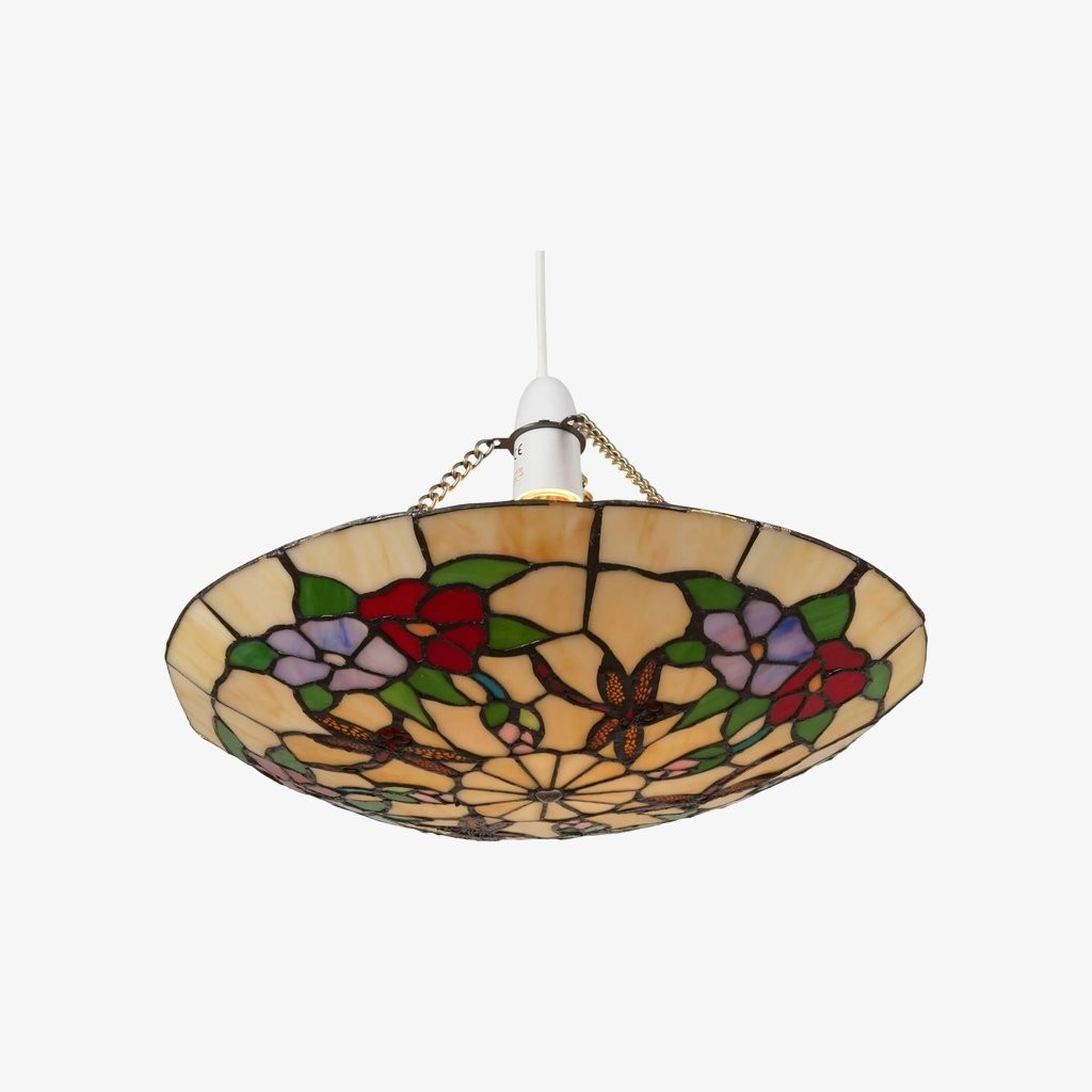 TF Butterfly Pendant Lamp - Decorative Stained Glass Pendant Light K1798