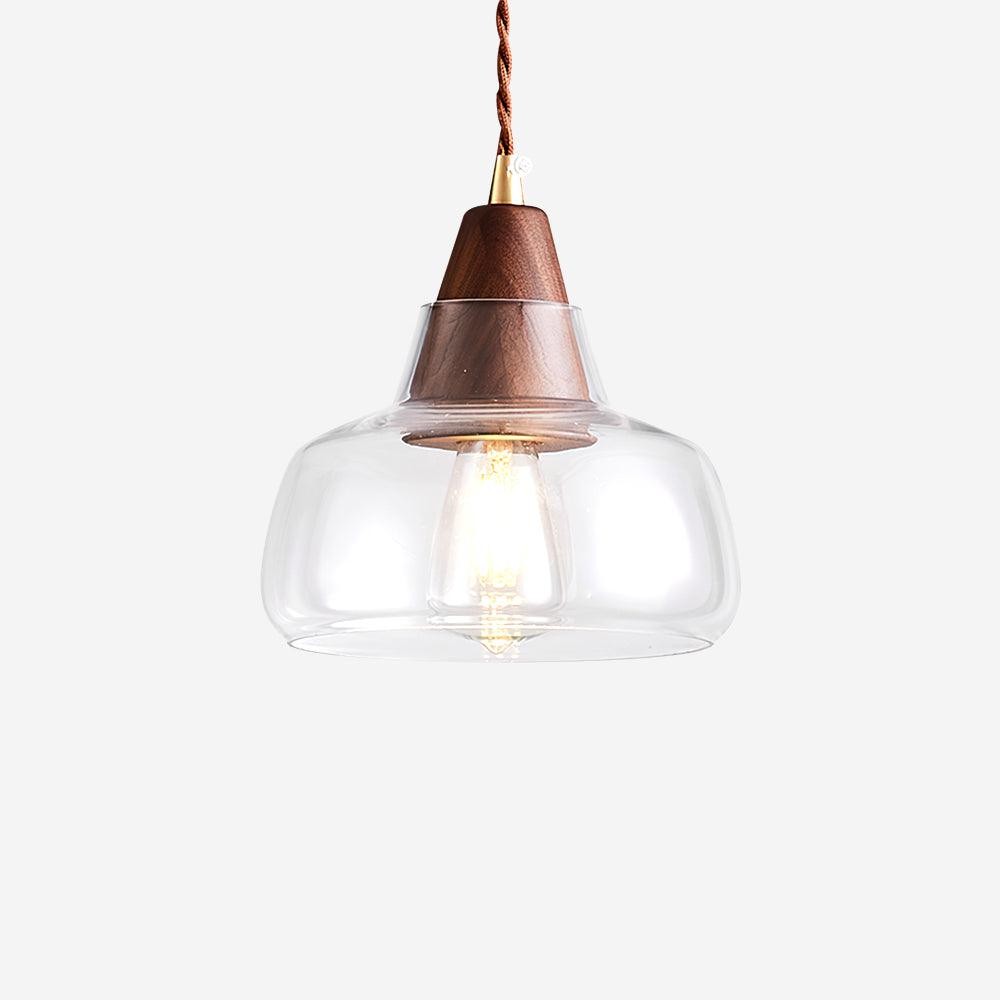 Walnut Glass Pendant Lamp K764