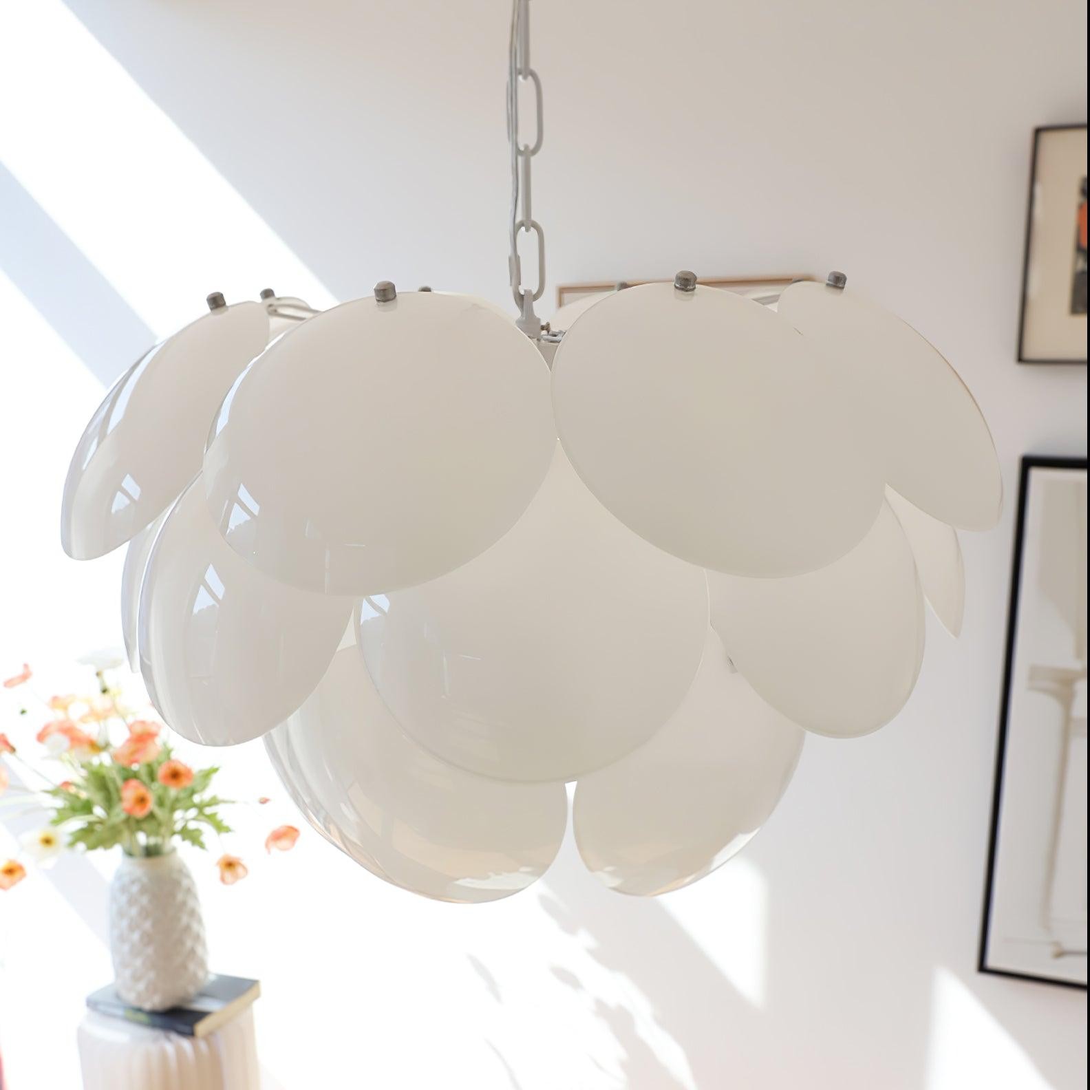 Luxury Fashion Luminous Petal Glass Chandelier K473