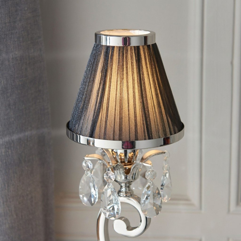 Talonis Double Table Lamp - Dual Shades and Metal Base for Living Room K1909