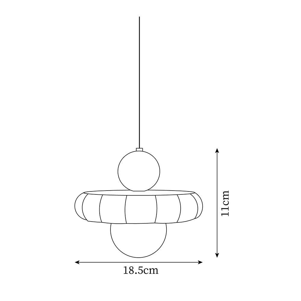 Cream Style Long Line Pumpkin Texture Pendant Lamp K307
