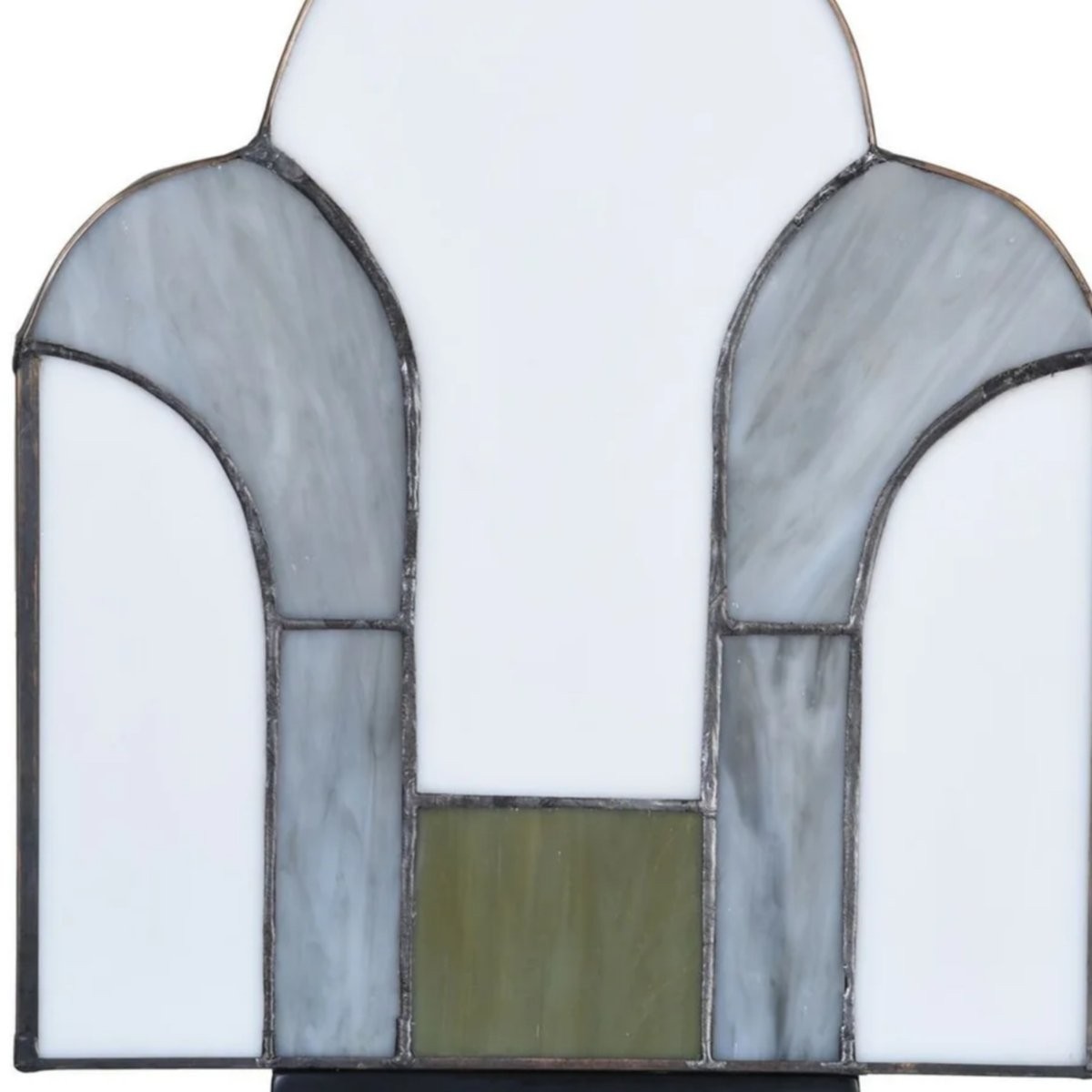 Kelsar Stained Glass Art Deco Table Lamp - Elegant Indoor Accent Light for Living Room or Entryway K1799
