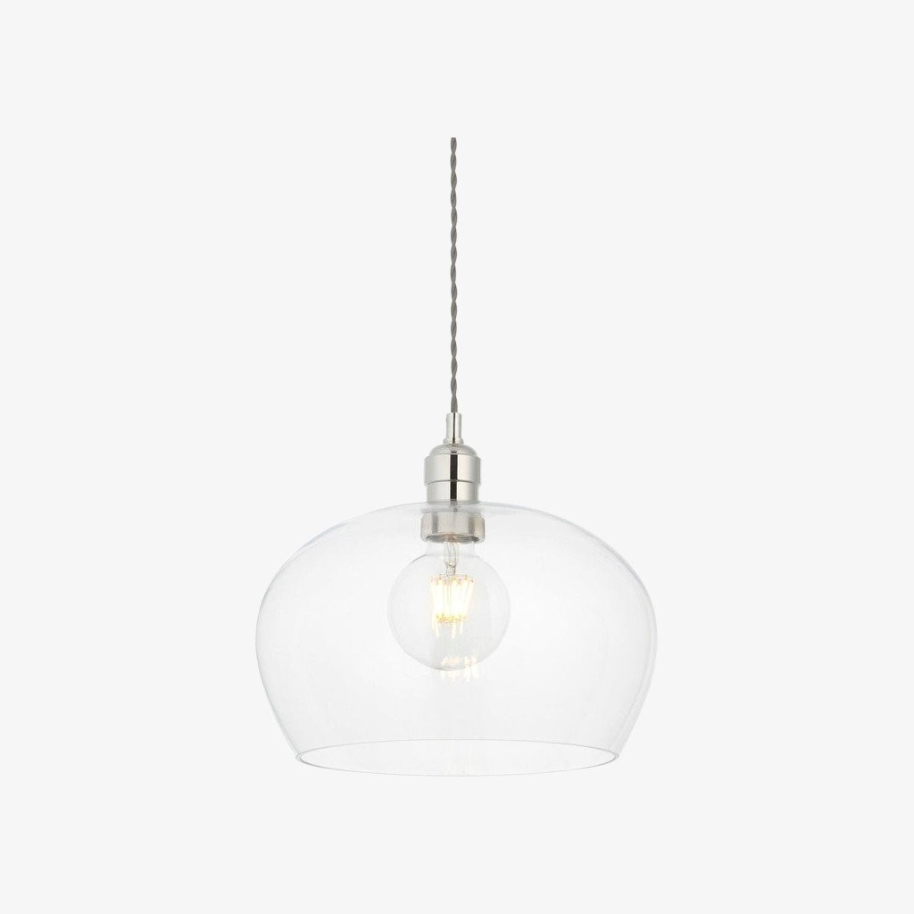 Clarione Height-Adjustable Glass Pendant Light - Classic Art Deco Light K2004
