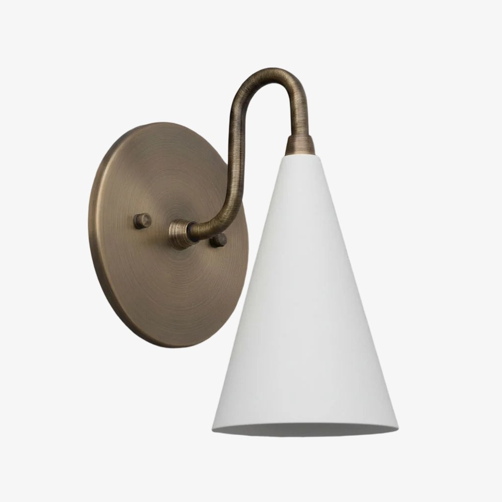 Curva Metal Cone Wall Lamp - Classic Vintage Accent Lighting for Hallway K1736