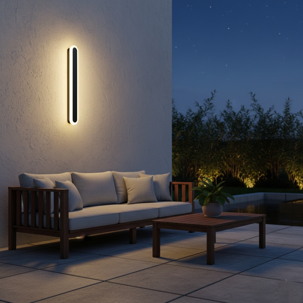 Edge Minimalist Metal Oval IP65 WaterProof Outdoor Wall Light D875