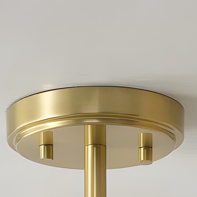 Rivora Ribbed Glass Ceiling Light - Modern Semi Flush Mount Lamp for Bedroom and Hallway K2237