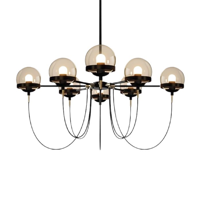 Glass ball chandelier