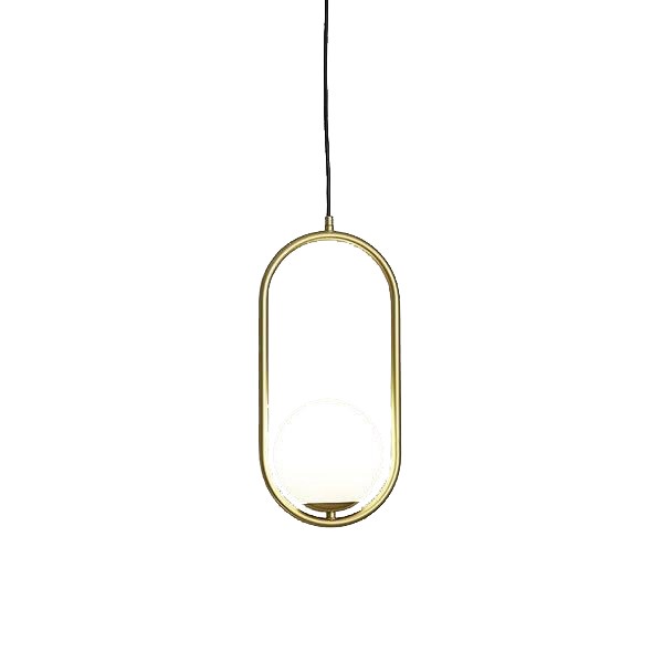 Minimalist Mila Pendant Lamp - Oval Hanging Light for Bedroom Bedside