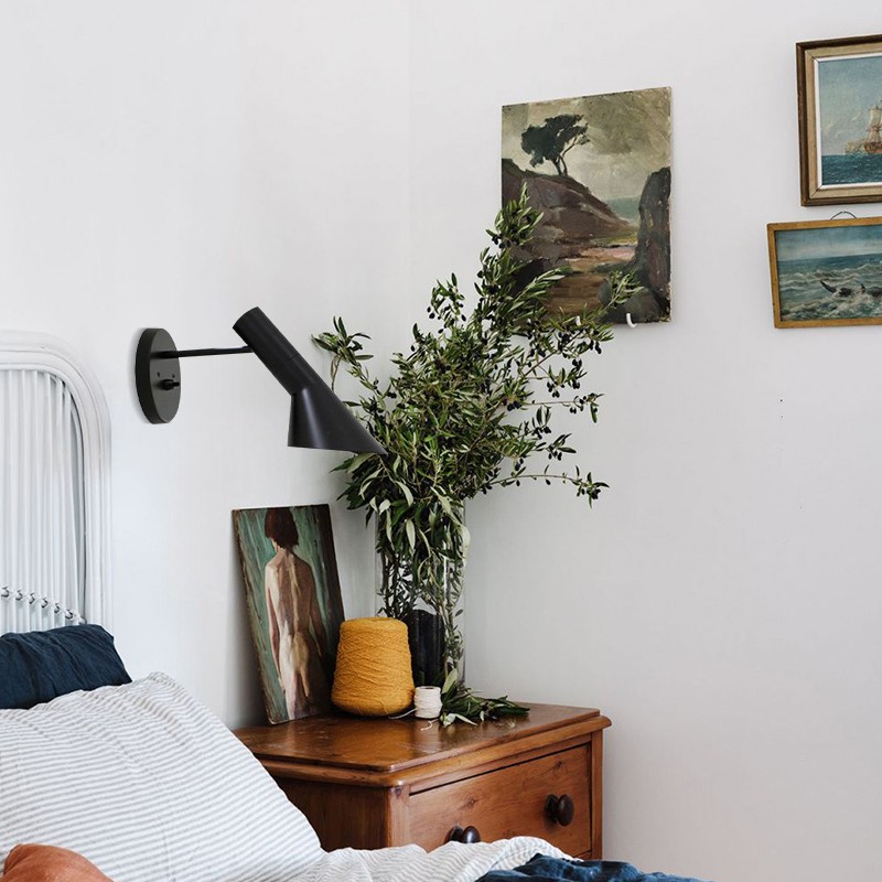 Modern Nordic Metal Wall Lamp - Directional Asymmetrical Sconce for Hallway