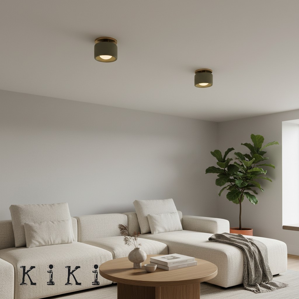 Cerova Modern Porcelain Flush Mount Ceiling Light– Elegant Ivory Shade K1373